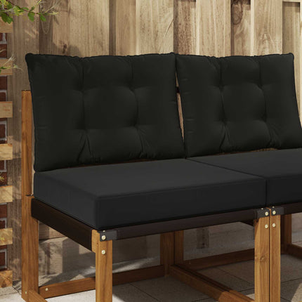 Utomhus Soffa Kudde 2 pcs Svart Polyester