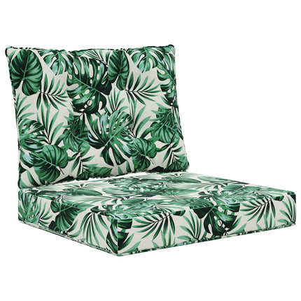 Utomhus Soffa Kudde Polyester Bladmönster 60 x 50,5 x 8 cm