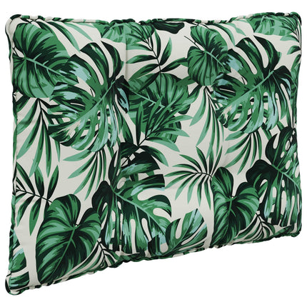 Utomhus Soffa Kudde Polyester Bladmönster 60 x 50,5 x 8 cm
