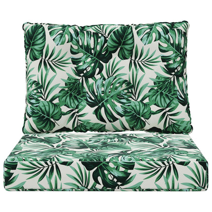 Utomhus Soffa Kudde Polyester Bladmönster 60 x 50,5 x 8 cm