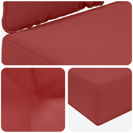 Utomhus Soffa Kudde 3 pcs Vinröd Polyester