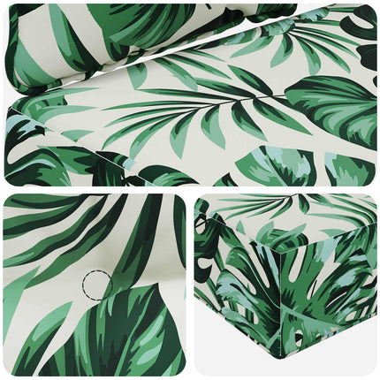 Utomhus Soffa Kudde 3 pcs Bladmönster Polyester