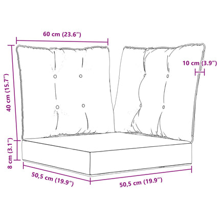 Utomhus Soffa Kudde 3 pcs Bladdesign Polyester