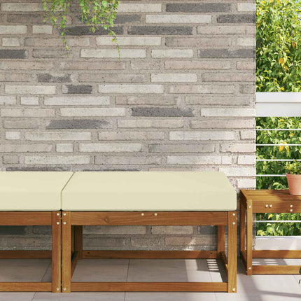 Utomhus Soffa Kudde Kräm 80 x 80 x 8 cm Polyester