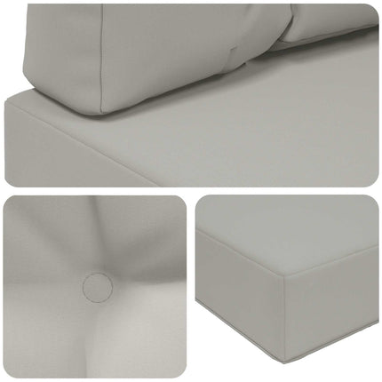 Utomhus Soffa Kudde 2 pcs Grå Polyester