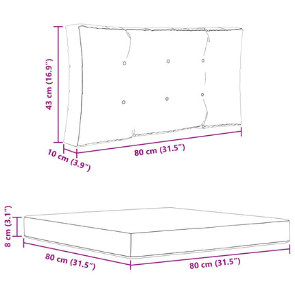 Utomhus Soffa Kudde 2 pcs Grön Polyester