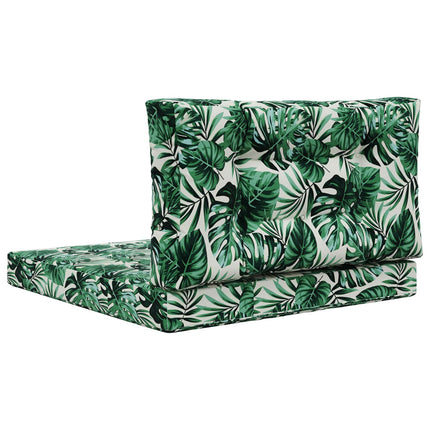 Utomhus Soffa Kudde Polyester Bladmönster 80 x 80 x 8 cm