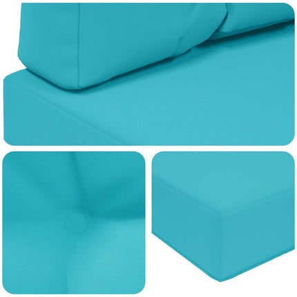 Utomhus Soffa Kudde 2 pcs Turkos Polyester