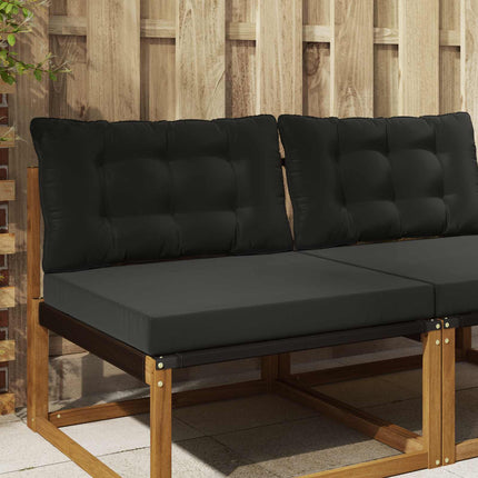 Utomhus Soffa Kudde 2 pcs Svart Polyester