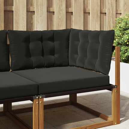 Utomhus Soffa Kudde 3 pcs Svart Polyester