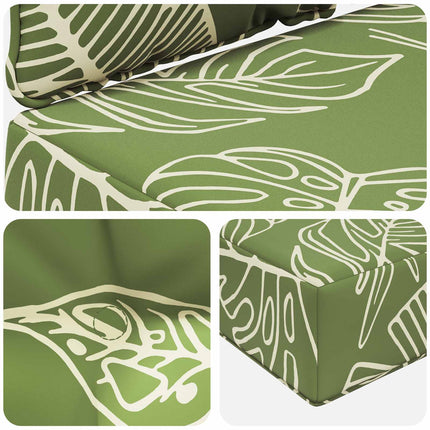 Utomhus Soffa Kudde 3 pcs Bladdesign Polyester