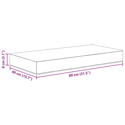 Utomhus sitskudde Antracit 80 x 40 x 8 cm 100% Polyester
