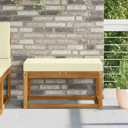 Utomhus sitskudde Kräm 80 x 40 x 8 cm 100% Polyester