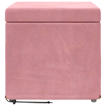 Pall Rosa 41 x 41 x 40 cm Sammet och konstruerat trä