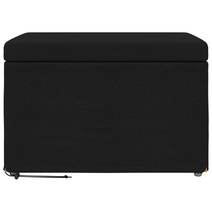 Pall Svart 61 x 41 x 40 cm Tyg och Konstruerat Trä
