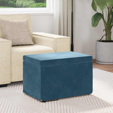 Pall Blå 61 x 41 x 40 cm Sammet och konstruerat trä