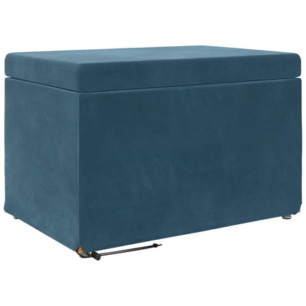 Pall Blå 61 x 41 x 40 cm Sammet och konstruerat trä