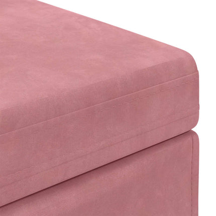 Pall Rosa 61 x 41 x 40 cm Sammet och konstruerat trä
