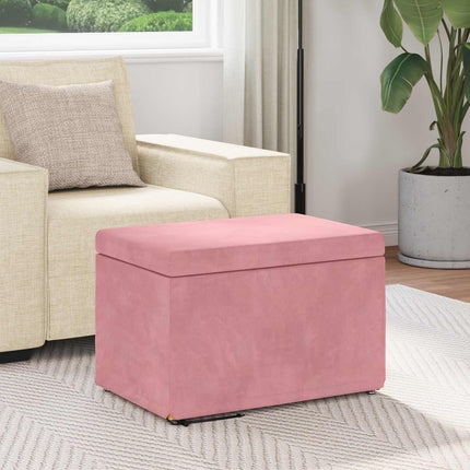 Pall Rosa 61 x 41 x 40 cm Sammet och konstruerat trä
