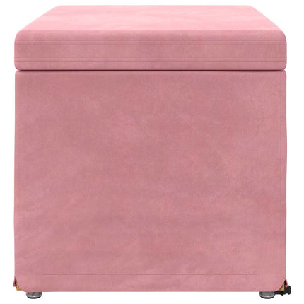 Pall Rosa 61 x 41 x 40 cm Sammet och konstruerat trä