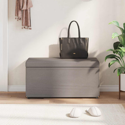 Pall Taupe 81 x 41 x 40 cm Tyg och Konstruerat Trä