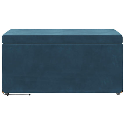 Pall Blå 81 x 41 x 40 cm Sammet och konstruerat trä