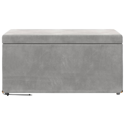 Pall Ljusgrå 81 x 41 x 40 cm Sammet och konstruerat trä