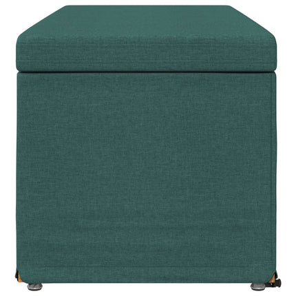 Pall Mörkgrön 101 x 41 x 40 cm Tyg och Konstruerat Trä