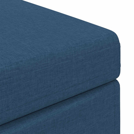 Pall Blå 101 x 41 x 40 cm Tyg och Konstruerat Trä