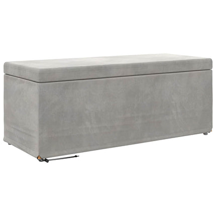 Pall Ljusgrå 101 x 41 x 40 cm Sammet och konstruerat trä