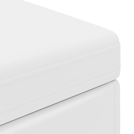 Pall Vit 101 x 41 x 40 cm Konstläder och konstruerat trä