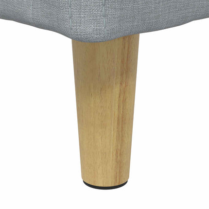 Ottoman med förvaring med kudde Ljusgrå 40 x 40 x 45 cm tyg