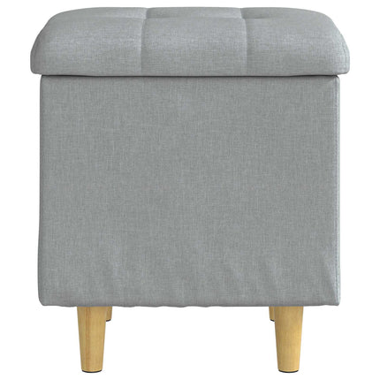 Ottoman med förvaring med kudde Ljusgrå 40 x 40 x 45 cm tyg