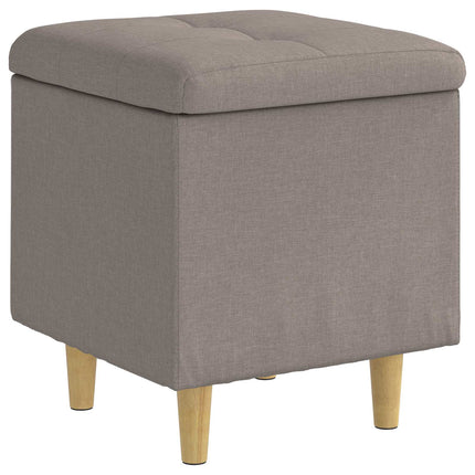 Förvaringspall med kudde Taupe 40 x 40 x 45 cm tyg