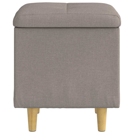 Förvaringspall med kudde Taupe 40 x 40 x 45 cm tyg