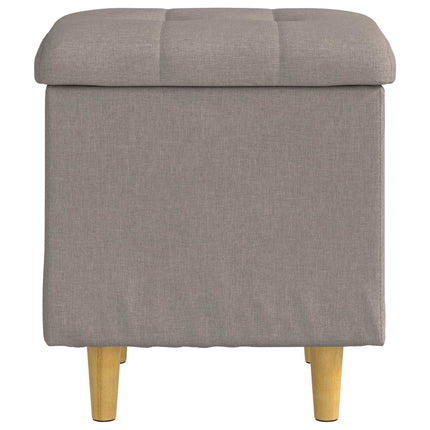 Förvaringspall med kudde Taupe 40 x 40 x 45 cm tyg