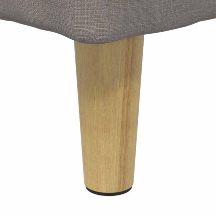Förvaringspall med kudde Taupe 60 x 60 x 45 cm tyg