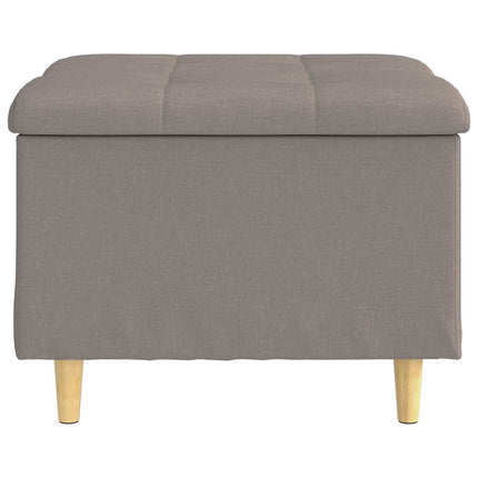 Förvaringspall med kudde Taupe 60 x 60 x 45 cm tyg