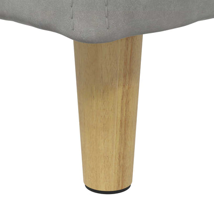 Förvaringspall med kudde Ljusgrå 60 x 60 x 45 cm Sammet