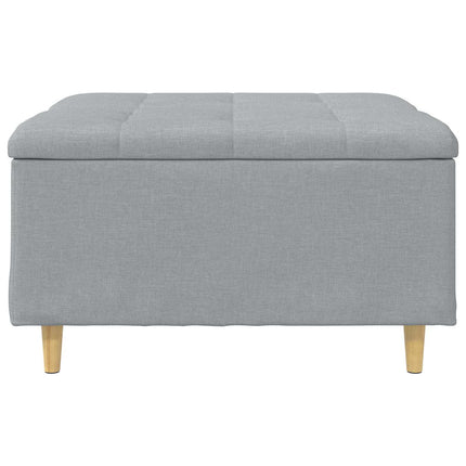 Förvaringspall med kudde Ljusgrå 80 x 80 x 45 cm tyg
