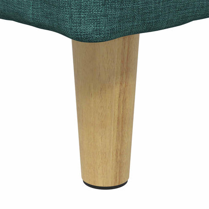 Förvaringspall med kudde Mörkgrön 80 x 80 x 45 cm tyg