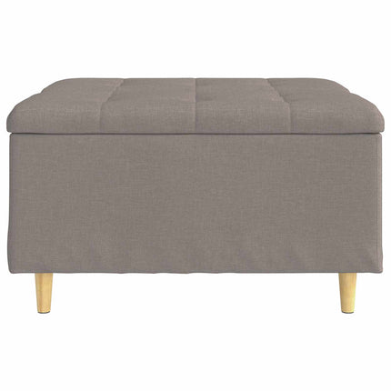 Förvaringspall med kudde Taupe 80 x 80 x 45 cm tyg