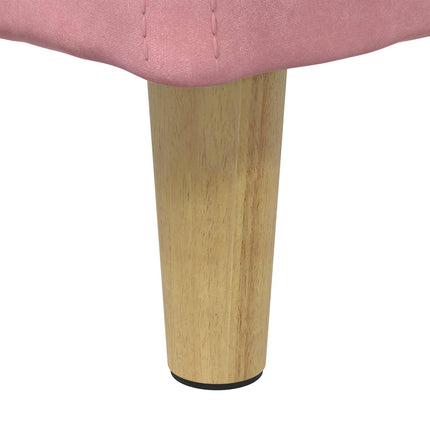 Förvaringspall med kudde Rosa 80 x 80 x 45 cm Sammet