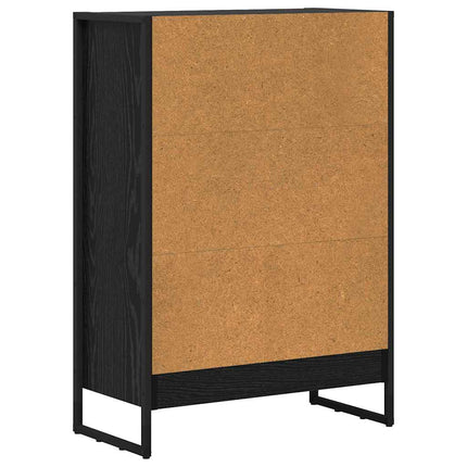 Bokskåp 60 x 30 x 86,5 cm Konstruerat trä Svart Ek
