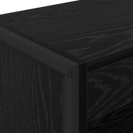 Bokskåp Svart Ek 60 x 30 x 121 cm Konstruerat trä