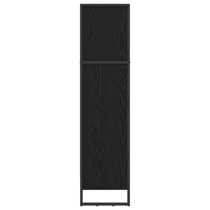 Bokskåp Svart Ek 60 x 30 x 121 cm Konstruerat trä