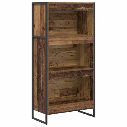 Bokskåp 60 x 30 x 121 cm Konstruerat trä Gammalt trä