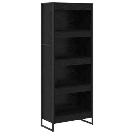 Bokskåp Svart Ek 60 x 30 x 155 cm Konstruerat trä
