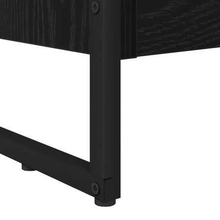 Bokskåp Svart Ek 80 x 30 x 86,5 cm Konstruerat trä