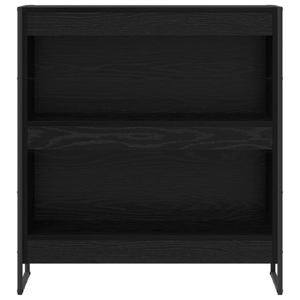 Bokskåp Svart Ek 80 x 30 x 86,5 cm Konstruerat trä